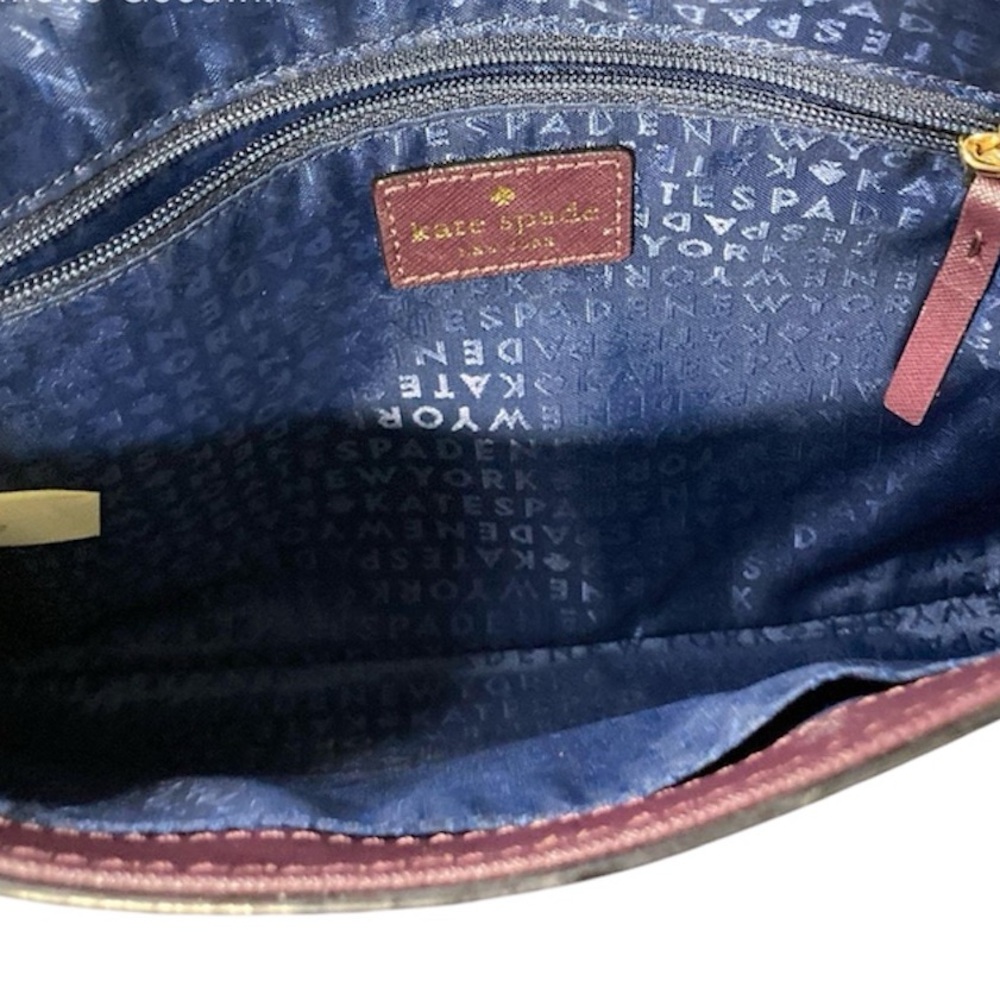 Kate Spade Purple Crossbody Clutch Chain Purse - Picture 7 of 8